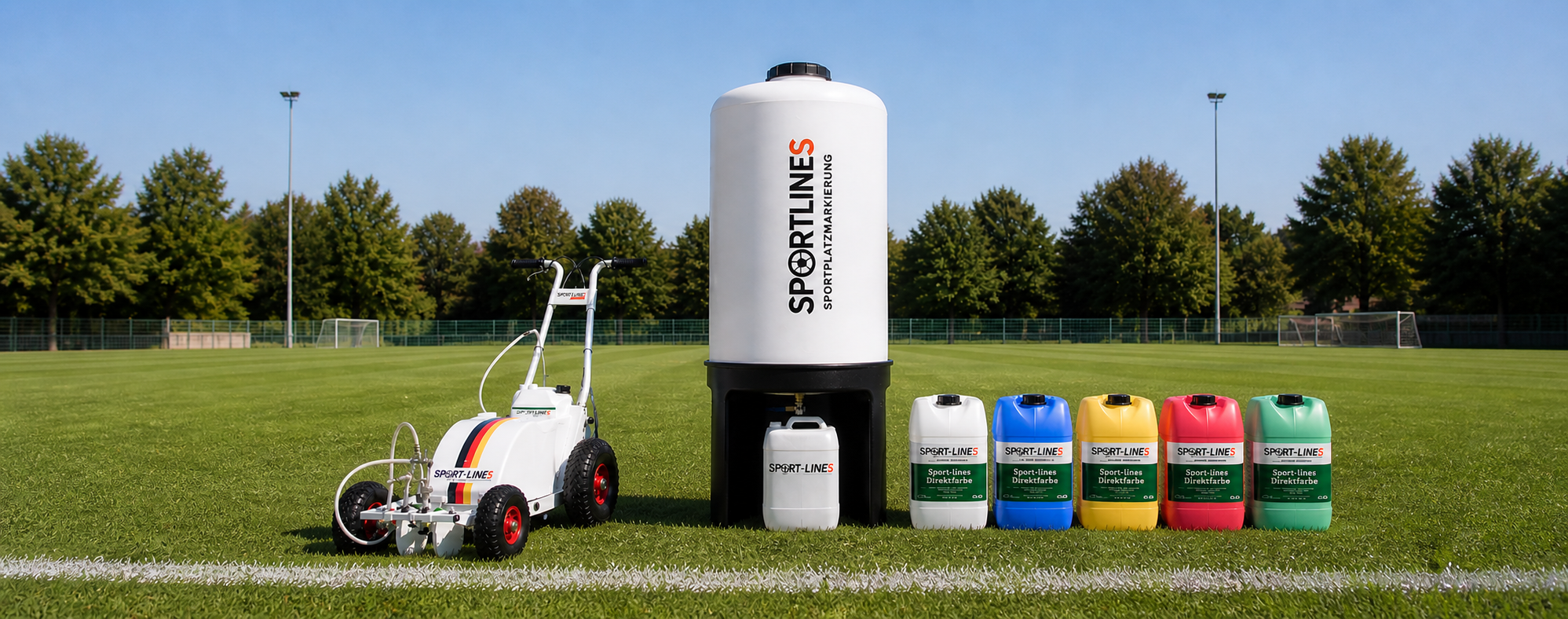Sport-Lines Direktfarbe, Markiergerät und Tanksystem